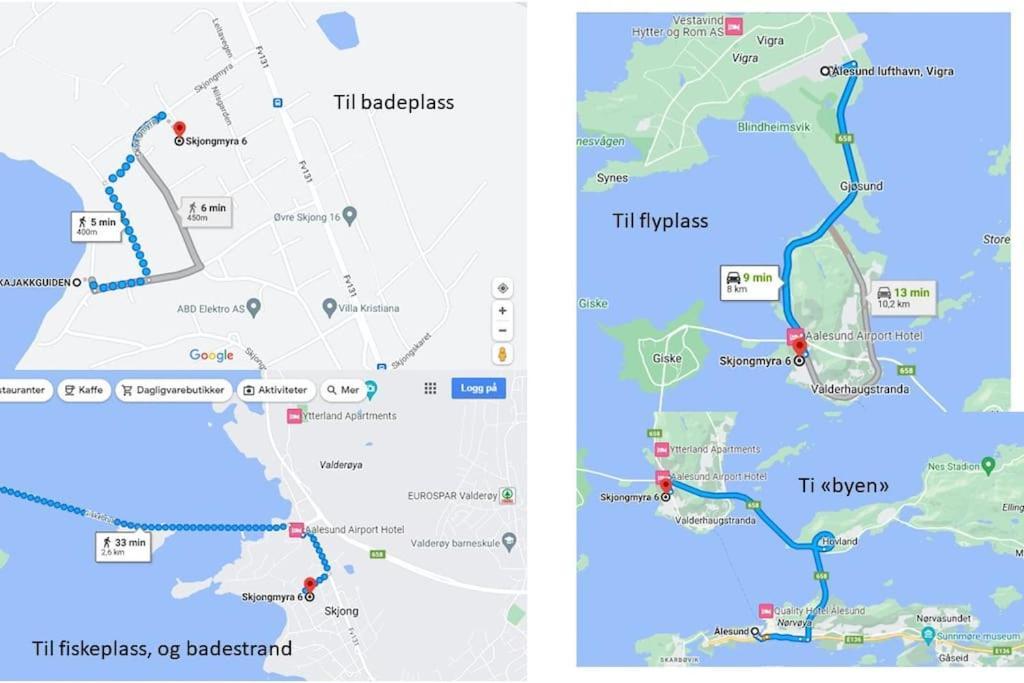 Leilighet I Enebolig Pa Valderoya Ved Alesund Ytterland Exterior foto